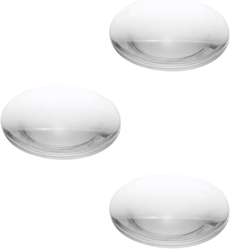 PATIKIL 48mm Domború Lencse 3db Akril LED Optika Fényszóró Lámpa