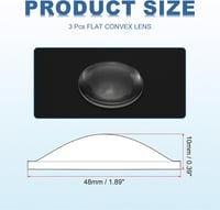 PATIKIL 48mm Domború Lencse 3db Akril LED Optika Fényszóró Lámpa 2