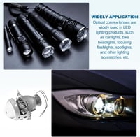 PATIKIL 48mm domború lencse szett 3db PMMA akril LED optikai kondenzátor lámpa fényszóróhoz 6
