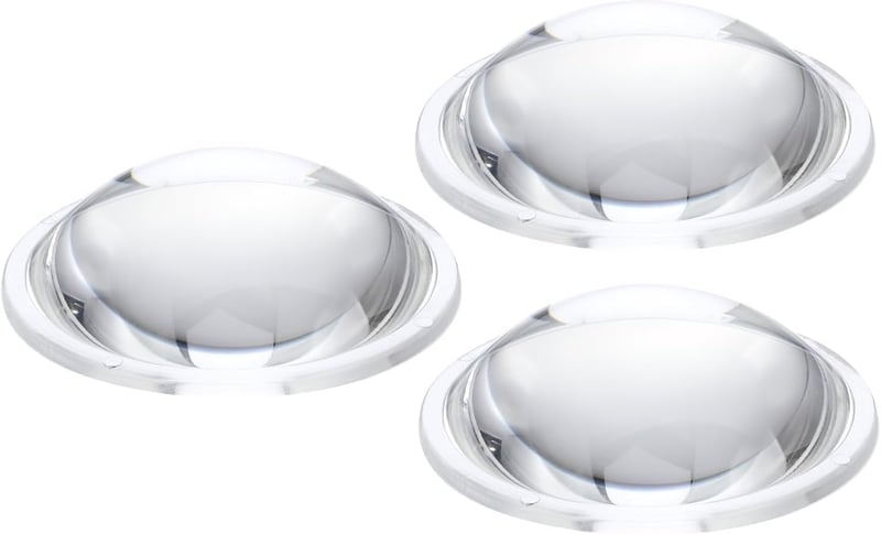 PATIKIL 48mm domború lencse szett 3db PMMA akril LED optikai kondenzátor lámpa fényszóróhoz