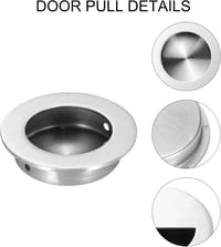 PATIKIL 50mm Rozsdamentes Ajtófogantyú 2db Ezüst Szekrény Fiók Csúszóajtó 3