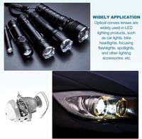 PATIKIL 48mm Domború Lencse 3db Akril LED Optika Fényszóró Lámpa 6