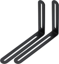 PATIKIL 6,5 Inch L-alakú sarokmerevítő csúsztatható szögcsatlakozóval, 2 darab, fekete bútor erősítő 1