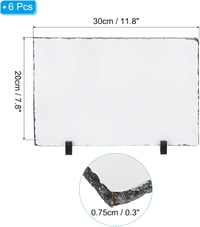 PATIKIL 6 bucăți ramă dreptunghiulară cu tablă de scris pentru presă termică prin sublimare 7,8 x 11,8 inchi, plăcuță memorială albă pentru câini 2