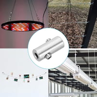 PATIKIL 6 mm dupla lyukas drótkötél rögzítő bilincs készlet 2 db 304 rozsdamentes acél ezüst M5 imbuszcsavarokkal 7
