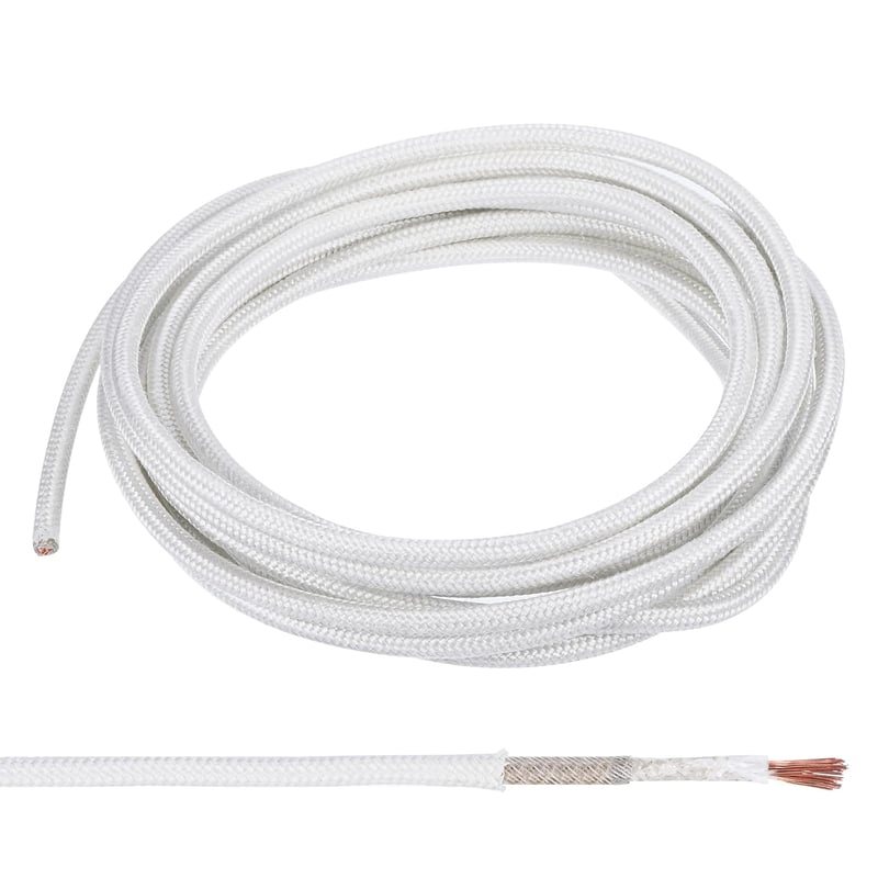 PATIKIL 9AWG Hőálló Vezeték 500°C-ig, Mica Üvegszál Szigetelésű Flexibilis Kábel Fűtéshez