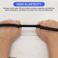 PATIKIL Bungee Shock Cord 12mm x 15m Poliészter Rugalmas Kötél Kajak Sátor Terhelésrögzítéshez 4
