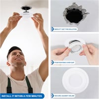 PATIKIL Inel decorativ alb pentru plafonieră, 2 buc, inel cadru spot încastrat 5