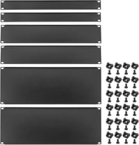 Panou orb metalic PATIKIL, 19 inch, 1U 2U 4U pentru rack server, negru, set de 2 piese cu accesorii de montare 1