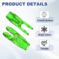 PATIKIL Nocks săgeată pentru tir cu arcul, diametru interior 3,2 mm, 12 bucăți, cozi de săgeată din plastic lipibile, piese de schimb pentru vânătoare și arcuri compound, verde 3