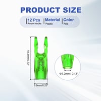 PATIKIL Nocks săgeată pentru tir cu arcul, diametru interior 3,2 mm, 12 bucăți, cozi de săgeată din plastic lipibile, piese de schimb pentru vânătoare și arcuri compound, verde 2