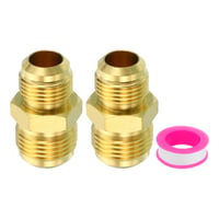 PATIKIL Mjedeni Adapter za cijevi s 1/2" - 5/8" vanjskim navojem, SAE prirubnica pod 45 stupnjeva, za vodovodne instalacije 1