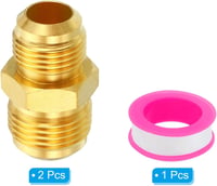 PATIKIL Réz Csőcsatlakozó Adapter 1/2" - 5/8" Külső Menettel, 45 Fokos SAE Peremmel, Vízvezeték Szerelvényekhez 3