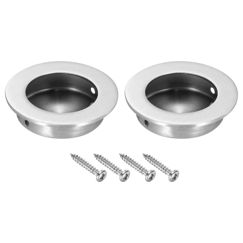 Zapustené dverové madlo PATIKIL, nehrdzavejúca oceľ 304, 50 mm, strieborné – 2 ks