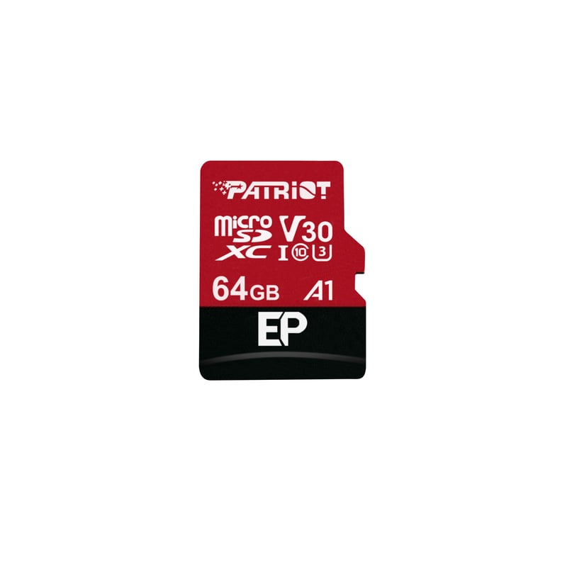 Pamäťová karta Patriot Memory PEF64GEP31MCX 64 GB EP A1 V30 microSD SDXC pre telefóny a tablety s Androidom na nahrávanie 4K videa