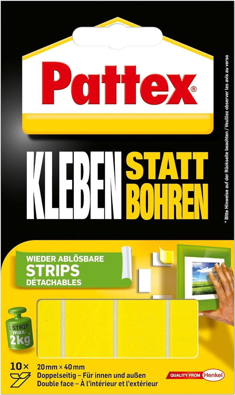Pattex PXMS1 Ragasztó Szalag Fúrás Nélkül Eltávolítható