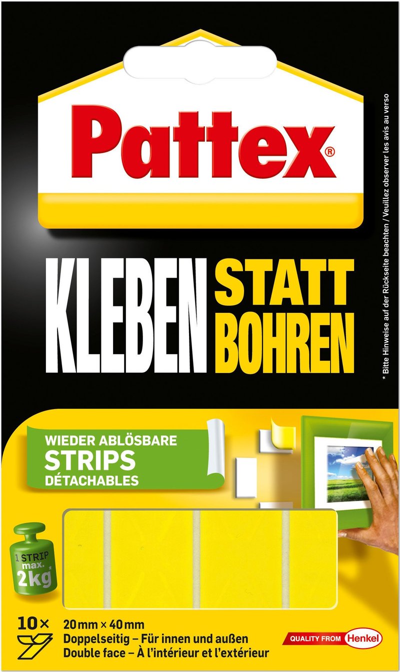 Lepiaca páska Pattex PXMS1 bez vŕtania, odstrániteľná – 120 ks