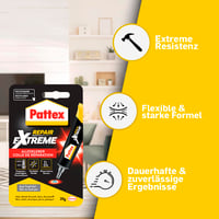 Pattex Repair Extreme flexibilné silné lepidlo, transparentné, odolné voči teplu, na vnútorné aj vonkajšie použitie, vodoodolné, vyplňuje štrbiny, 20 g 3