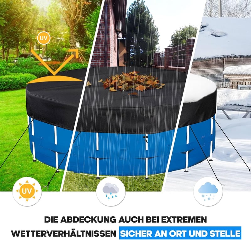 PATWING Kerek Medence Takaró 370cm UV-Álló Intex Bestway Poolhoz