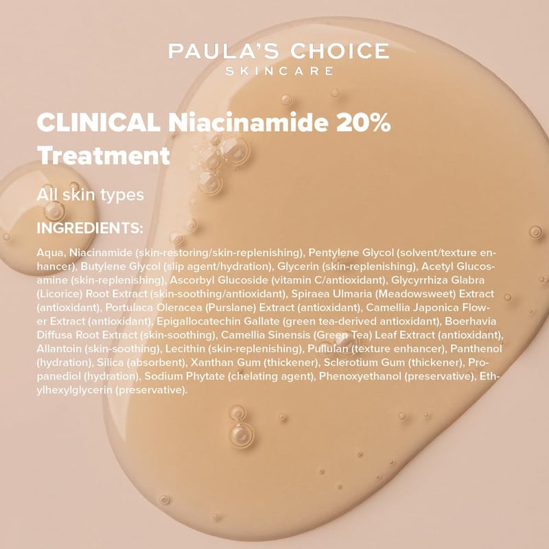 Paula's Choice CLINICAL Niacinamid 20% Szérum - Pórusösszehúzó Pigmentfolt Kezelés 20ml