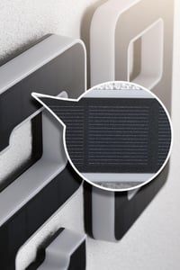 Lampă solară pentru număr de casă Paulmann 79844, cifră 3, LED 0,2W, 3000K, IP44, negru, iluminat exterior 7