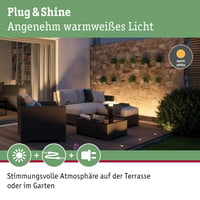 Paulmann 93921 Plug & Shine LED Kültéri Beépíthető Lámpa Teraszvilágítás IP67 8W 24V 95° 3000K Meleg Fehér Beépített Spotlámpa 3