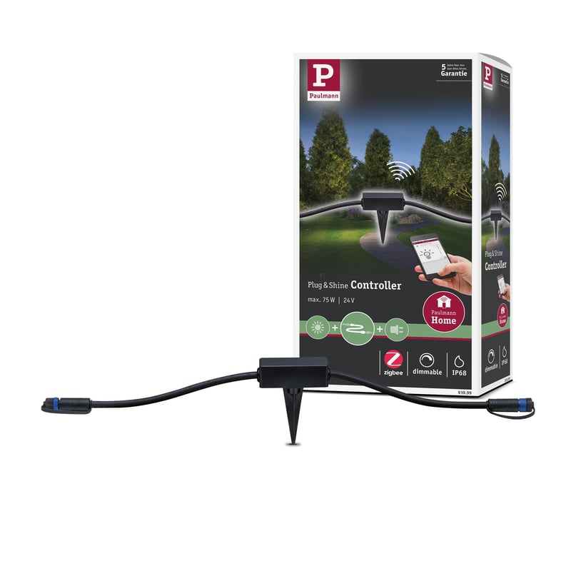 Controler Paulmann 93999 Plug & Shine Zigbee pentru iluminat exterior IP68 SmartHome, max. 75W, reglabil, control inteligent al locuinței
