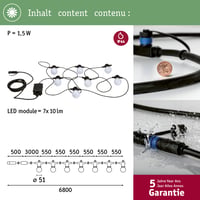 Paulmann 94165 Plug & Shine vanjski svjetlosni niz IP44 3000K 7x5 lm 24V LED dekorativna rasvjeta za terase 4