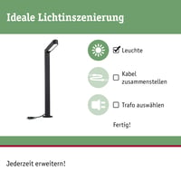 Paulmann 94547 Plug & Shine Ito LED vonkajšie stĺpikové svietidlo, vertikálne, IP65, 6W, antracit, 3000K 2