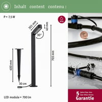 Paulmann 94547 Plug & Shine Ito LED vonkajšie stĺpikové svietidlo, vertikálne, IP65, 6W, antracit, 3000K 4