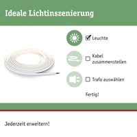 Paulmann 94681 Plug & Shine LED vanjska svjetlosna traka Stripe Smooth IP68 1 m 11 W prigušiva bijela 3000 K 2