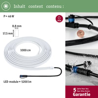 Paulmann 94681 Plug & Shine LED vanjska svjetlosna traka Stripe Smooth IP68 1 m 11 W prigušiva bijela 3000 K 4