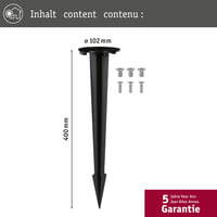 Paulmann 94695 vanjska svjetiljka, dodatak, klin za tlo, antracit metal, za vanjsku upotrebu 4