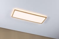 Paulmann Atria Shine 71031 LED panel stropna svjetiljka s pozadinskim osvjetljenjem, četvrtasta, IP44, 22W, 2300lm, 580x200mm, plastika s efektom drveta, 3000K 7