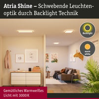 Paulmann Atria Shine 71031 LED panel stropna svjetiljka s pozadinskim osvjetljenjem, četvrtasta, IP44, 22W, 2300lm, 580x200mm, plastika s efektom drveta, 3000K 2
