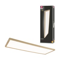 Paulmann Atria Shine 71031 LED panel stropna svjetiljka s pozadinskim osvjetljenjem, četvrtasta, IP44, 22W, 2300lm, 580x200mm, plastika s efektom drveta, 3000K 1