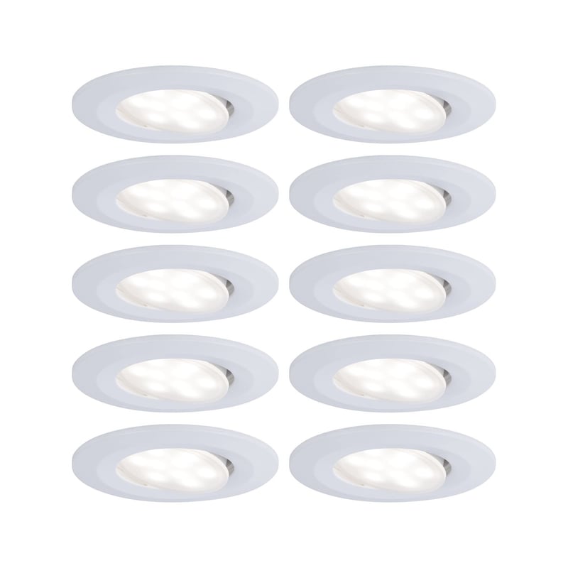 Paulmann Calla 99922 LED ugradbena svjetiljka okrugla 10x6W bijela mat rotirajući stropni spot