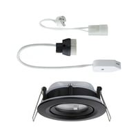 Paulmann Nova Plus 92460 Ugradbena svjetiljka IP65 zakretna okrugla maks. 35W prigušiva 93mm crna mat aluminij GU5.3/GU10 bez žarulje 9