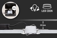 Paulmann Nova Plus 93081 LED vstavané svietidlo Coin Basisset IP44 okrúhle 78 mm 3x6W stmievateľné 2700K čierna matná bodové vstavané svietidlo 230V 9