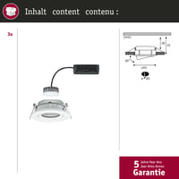 Paulmann Nova Plus 936.82 Vstavané LED svietidlo okrúhle 3x6,8W biele matné otočné stmievateľné IP44 odolné proti striekajúcej vode 2