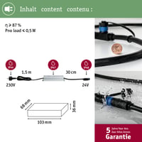Paulmann Plug & Shine transformátor 75 W, vonkajší napájací zdroj IP44, strieborný 98849 pre vonkajšie osvetlenie 4