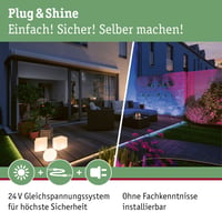 Paulmann Plug & Shine transformátor 75 W, vonkajší napájací zdroj IP44, strieborný 98849 pre vonkajšie osvetlenie 6
