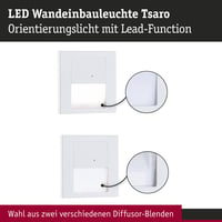 Paulmann Tsaro 80002 LED vstavané nástenné svietidlo, hranaté, 80x36 mm, 1W, 80 lm, 2700K teplá biela, matná biela, so snímačom pohybu, 230V 5