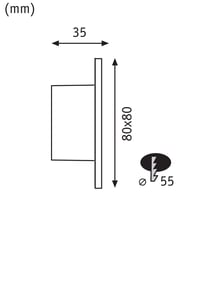 Paulmann Tsaro 80002 LED vstavané nástenné svietidlo, hranaté, 80x36 mm, 1W, 80 lm, 2700K teplá biela, matná biela, so snímačom pohybu, 230V 7