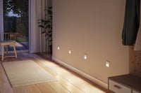 Paulmann Tsaro 80002 LED vstavané nástenné svietidlo, hranaté, 80x36 mm, 1W, 80 lm, 2700K teplá biela, matná biela, so snímačom pohybu, 230V 10