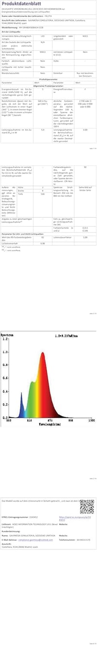 PAUTIX COB LED Szalag 3m Meleg Fehér 2700K - 480 LED/m Fényerőszabályozható Szalagvilágítás RF Távirányítóval - CRI93+ Bútorvilágítás Beltér 8