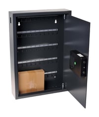 Pavo 8033911 Ormarić za ključeve za 50 ključeva – S bočnim otvorom za ubacivanje ključeva, sef za ključeve visoke sigurnosti, 550x380x100 mm, tamnosiva 4