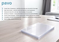 Pavo Premium A4 PP Priehľadná viazacia fólia 0,28 mm – balenie 100 ks, číra krycia fólia 2