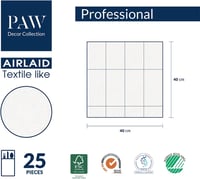 PAW Decor Collection airlaid evőeszköz-szalvéta 1/8 hajtás, 25 db - halványkék 6
