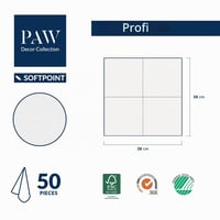 PAW Decor Collection Soft Point obrúsky 38x38 cm, farba šampanské, 50 ks v balení 6